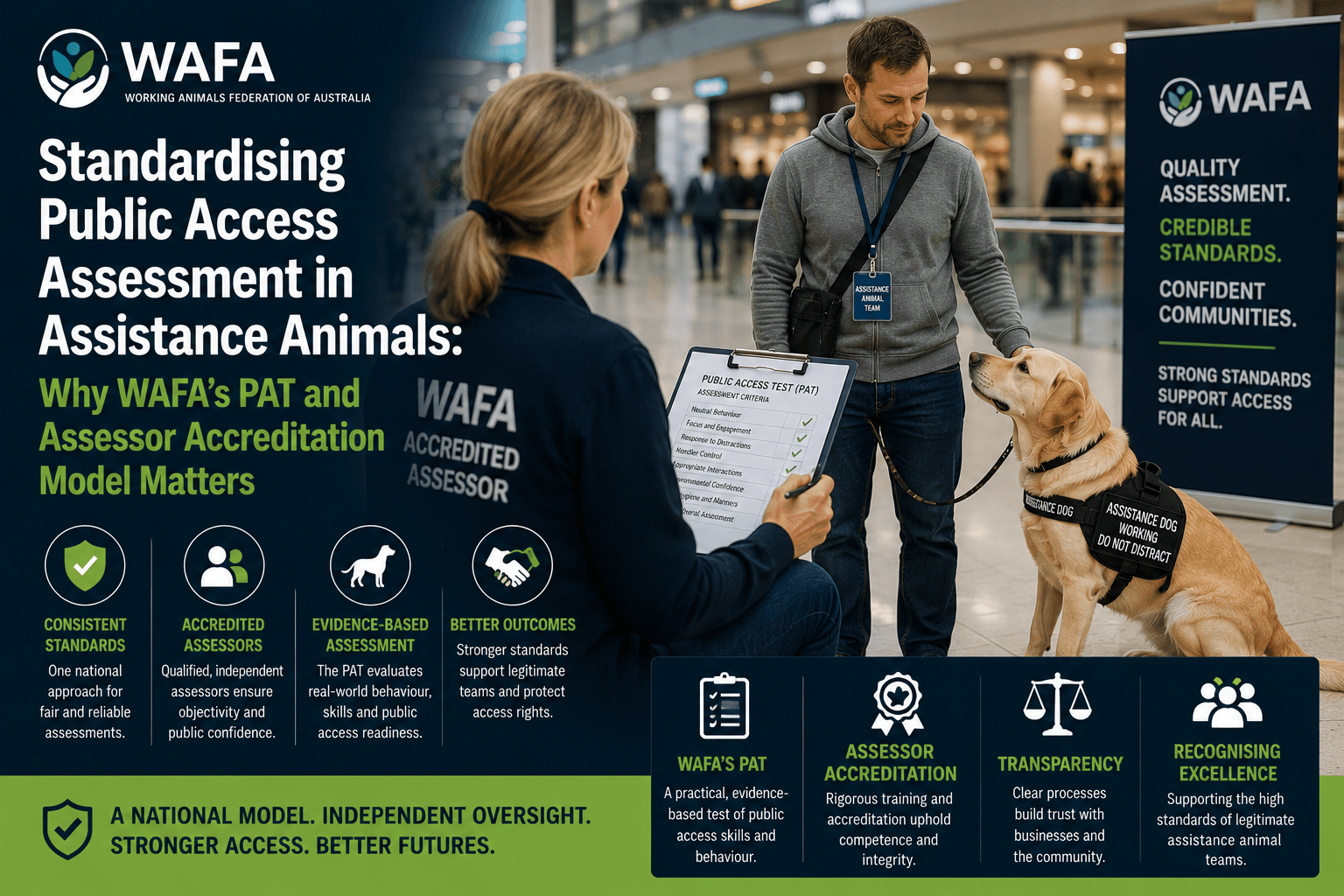 Standardising Public Access Assessment in Assistance Animals: Why WAFA’s PAT and Assessor Accreditation Model Matters